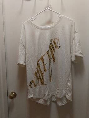 Anthropologie Maeve Cream Crewneck Tee